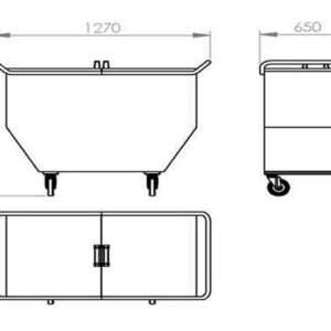 Libran Surgical Medical Waste  Trolleys